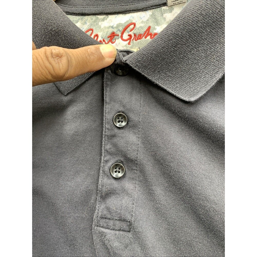 Robert Graham Black Golf Polo Shirt Men's 2XL Skull Embroidered Classic Fit - Picture 10 of 13